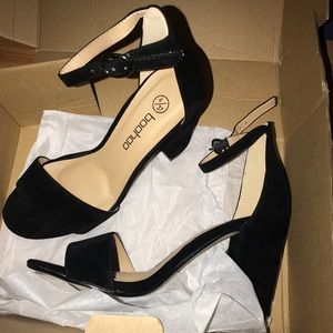 Two part block heels